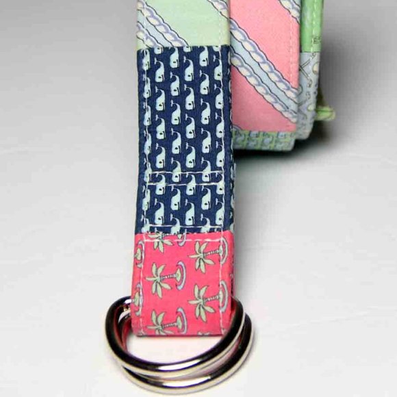 Vineyard Vines D-Ring Fabric Belt Multi Pattern Multicolor Women's Size Small - Picture 1 of 3
